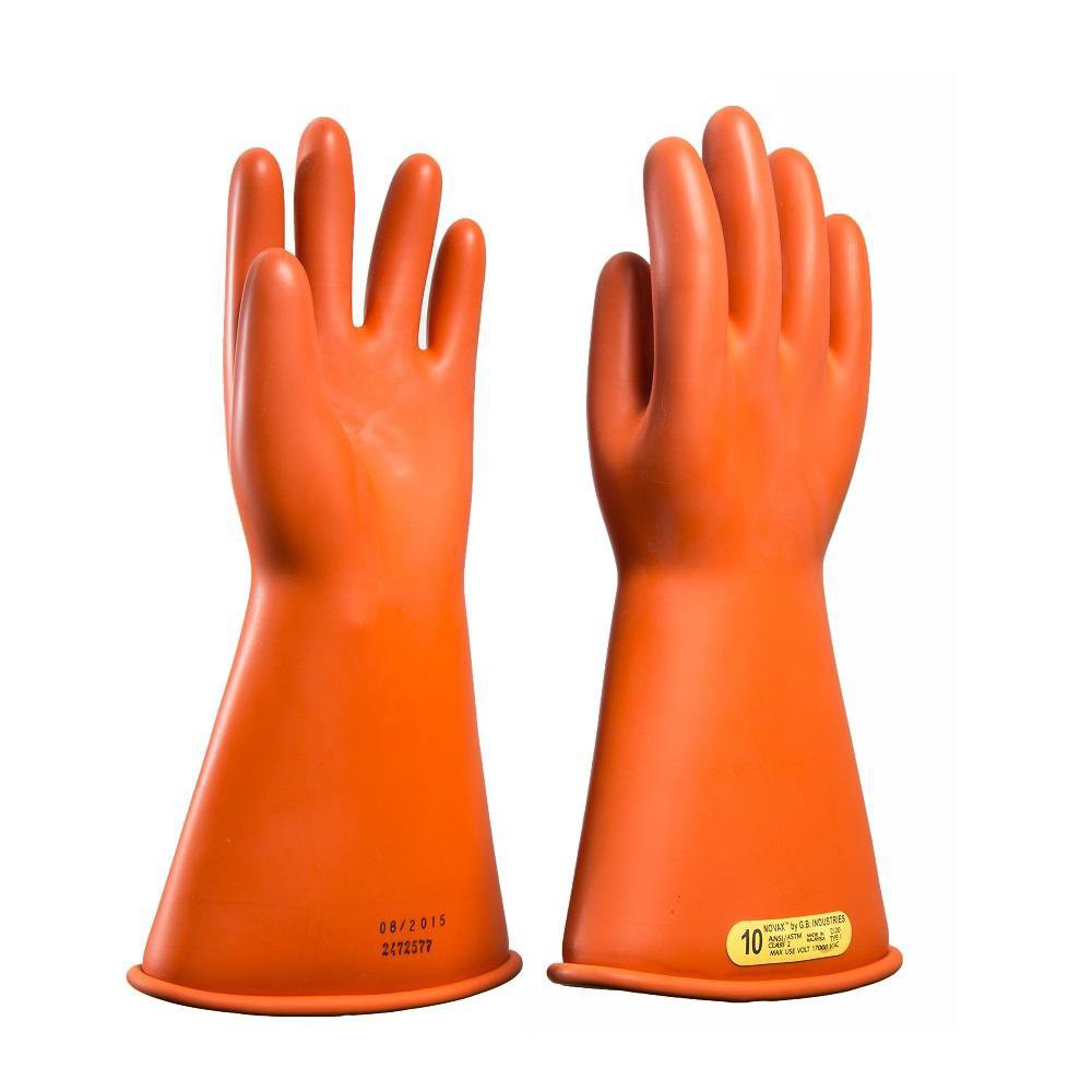 Novax Rubber Insulating Electrical Rubber Gloves Arm Hand Protection ...
