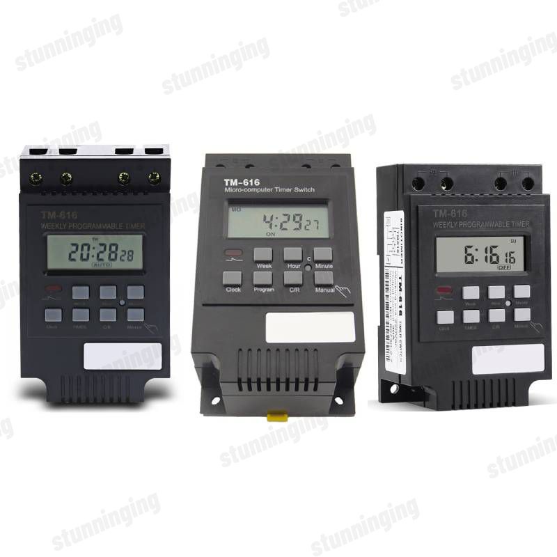 Tm616 30a Ac 12v Digital Timer Switch Weekly Programmable Electronic ...