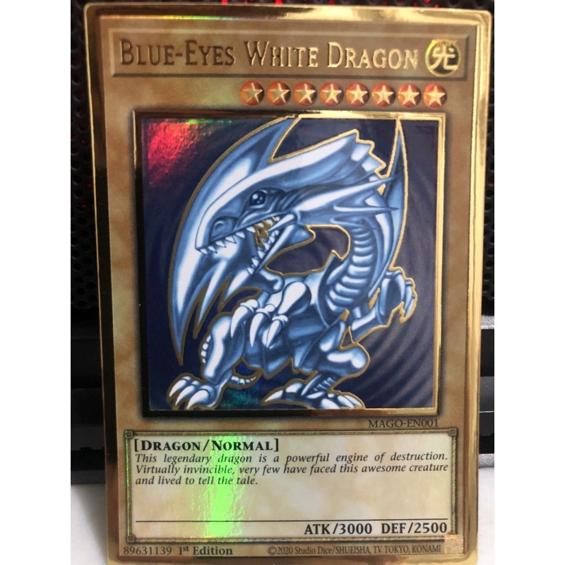 Blue eyes white Dragon TCG Yugioh Premium Gold Rare MAGO | Shopee ...