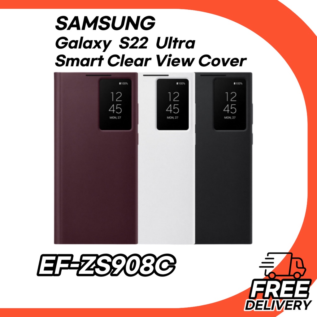[SAMSUNG] Official S22 Ultra Smart Clear View Cover / EF-ZS908 / EF ...