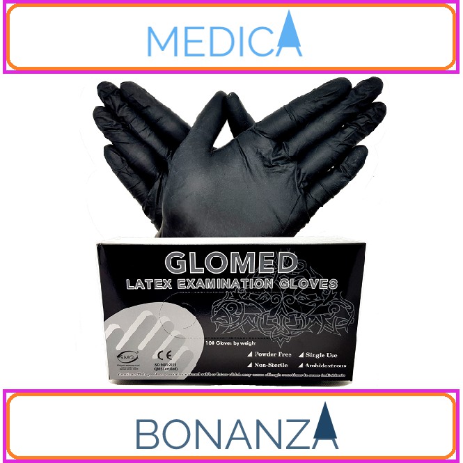 BLACK LATEX GLOVES (GLOMED) Shopee Philippines