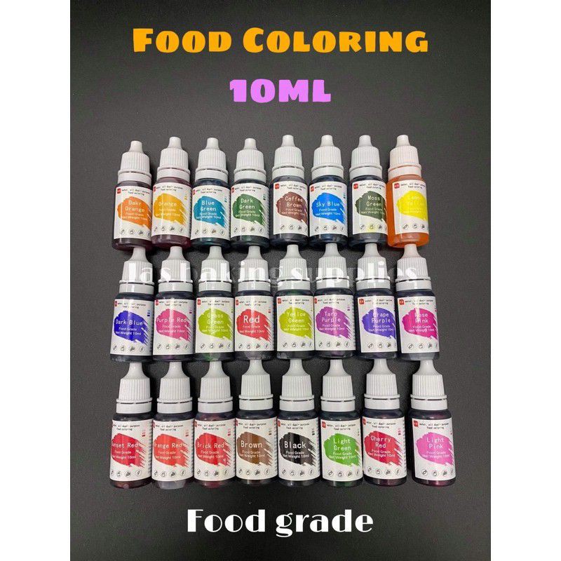 10ml Food Coloring 24 Colors Food Grade Food Coloring Icing Coloring Shopee Philippines
