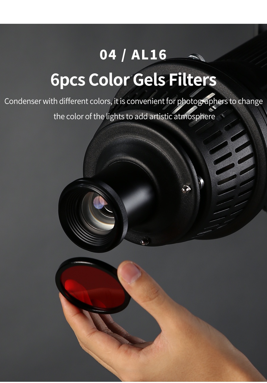 Ambitful AL-16 Focalize Conical Snoot Optical Condenser Art Special Effects Shaped Beam Light Cylinder With Shape And Color Gel I.1556465707