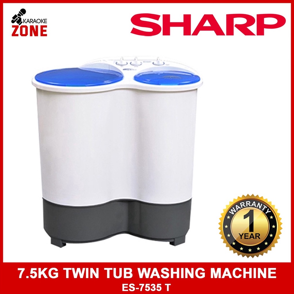 Sharp ES 7535T / 7.5 kg Twin Tub Washing Machine/ washing machine ...