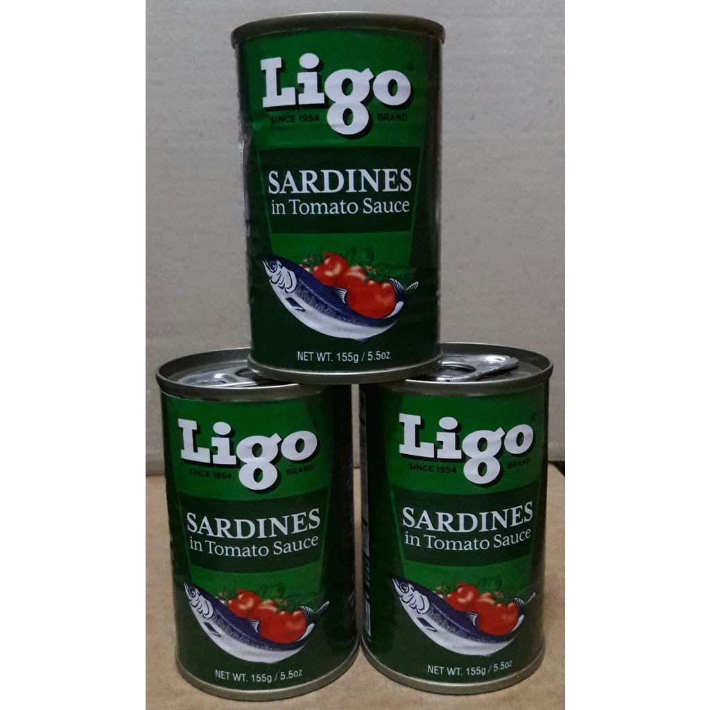 Ligo Sardines in Tomato Sauce (155g x 3pcs) Shopee Philippines