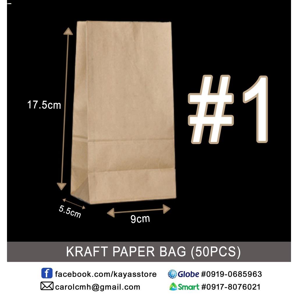 PAPERFLOWER WRAPPER™Brown Paper Bag by 50Pcs. Per pack Gift Wrapping