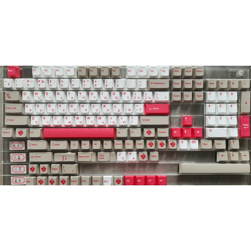 Red Alert keycap PBT Material Dye-Sublimation Cherry profile Mechanical ...