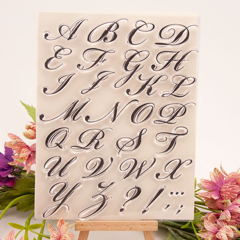 Alphabet Letter Silicone Clear Stamp DIY Scrapbooking Embossing Photo ...