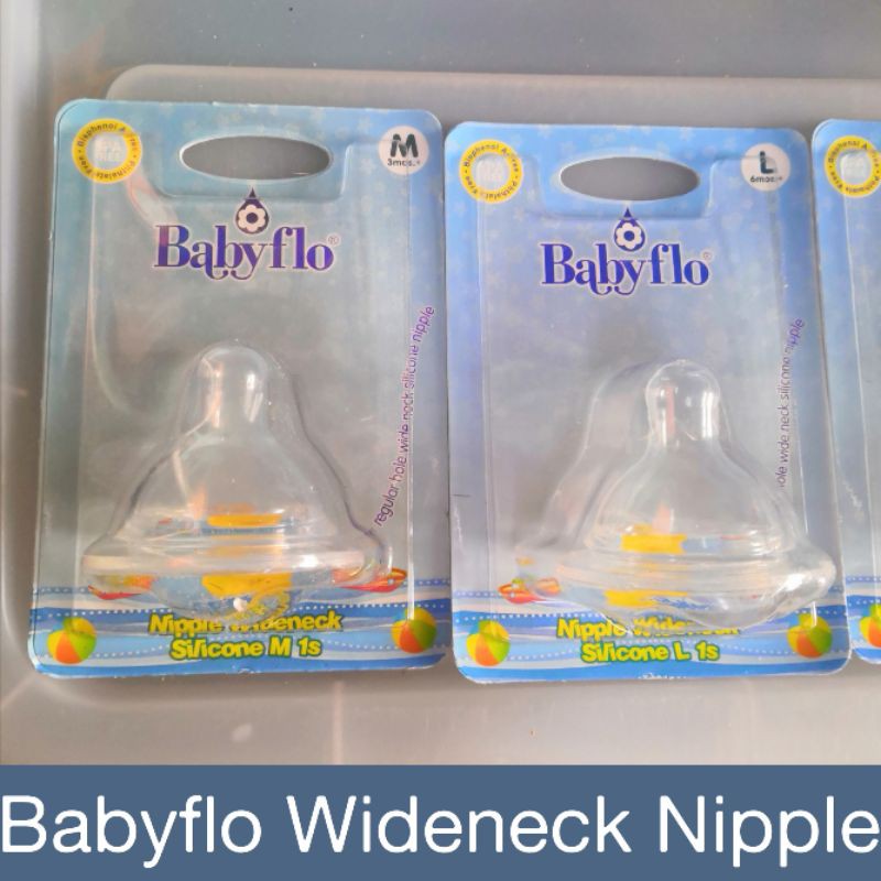 Babyflo Silicone Nipple Wideneck - Philusa Corporation