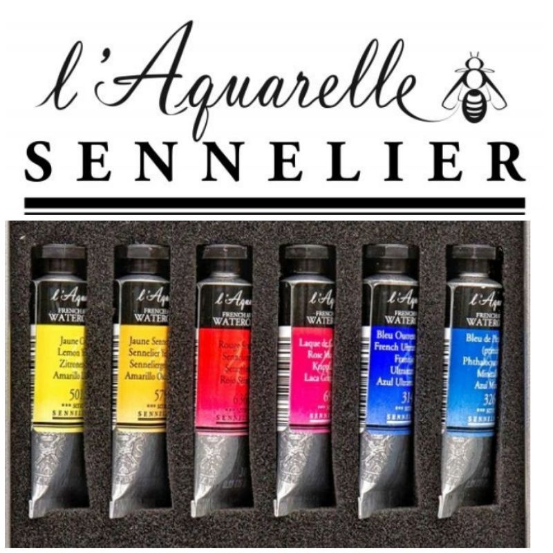 Billy Showell : Sennelier Watercolor Paint : 10ml : Basic Color Set of 6