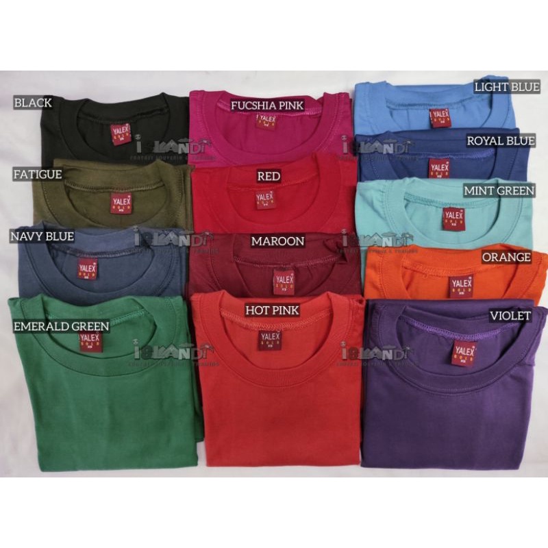 [COD] Yalex Assorted Colors Plain T-shirt / Round neck Red Label XS ...