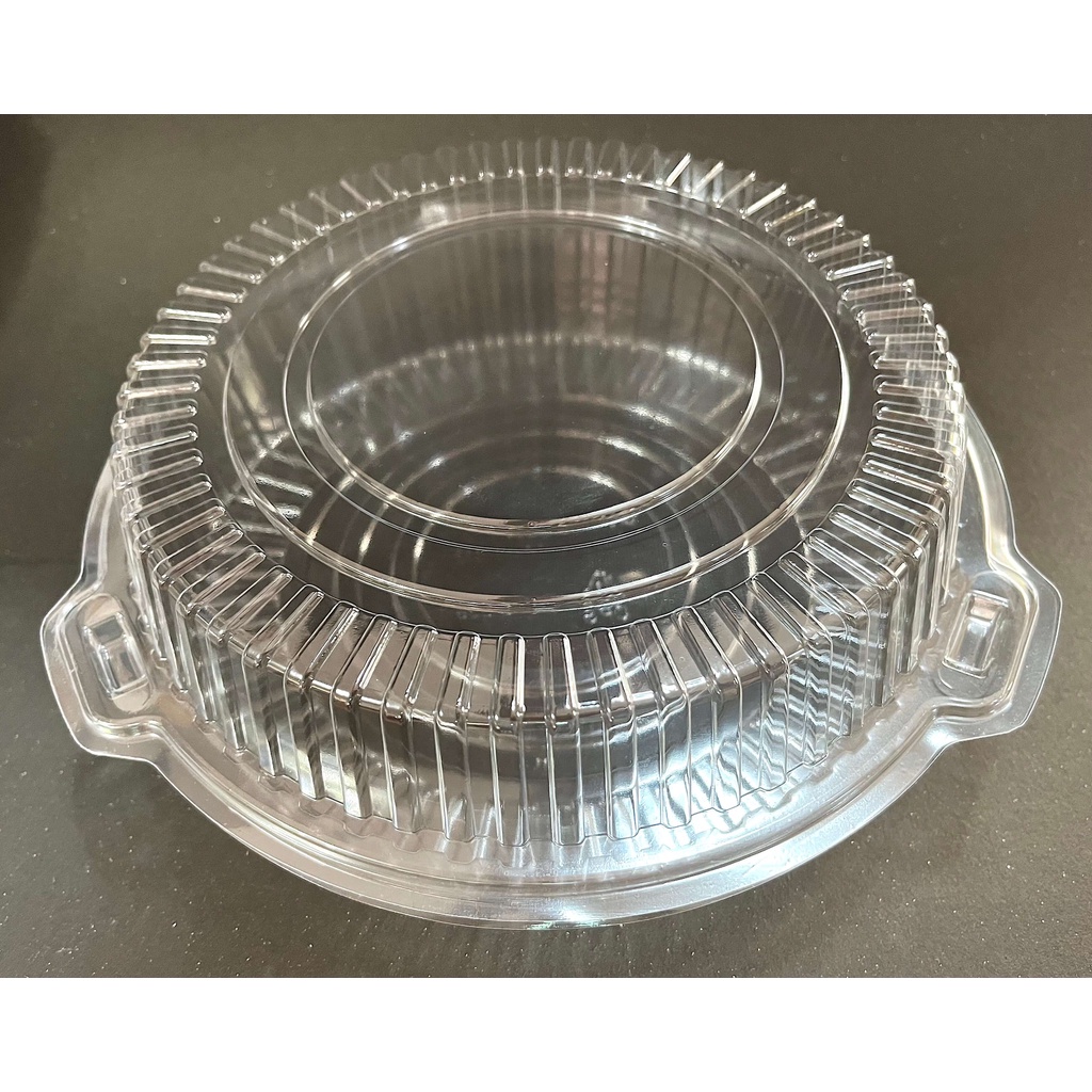 [10 pcs.] OPS C35 clear plastic round clamshell container for cake