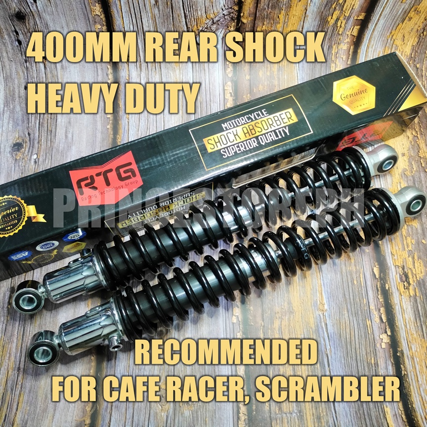 UNIVERSAL SHOCK ABSORBER 400MM FOR CAFE RACER SCRAMBLER CUSTOM BIKE ...