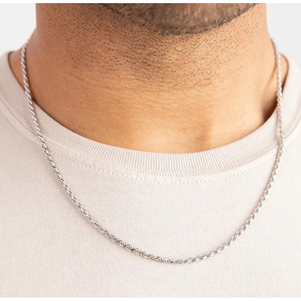 24 inch silver chain deals for pendant