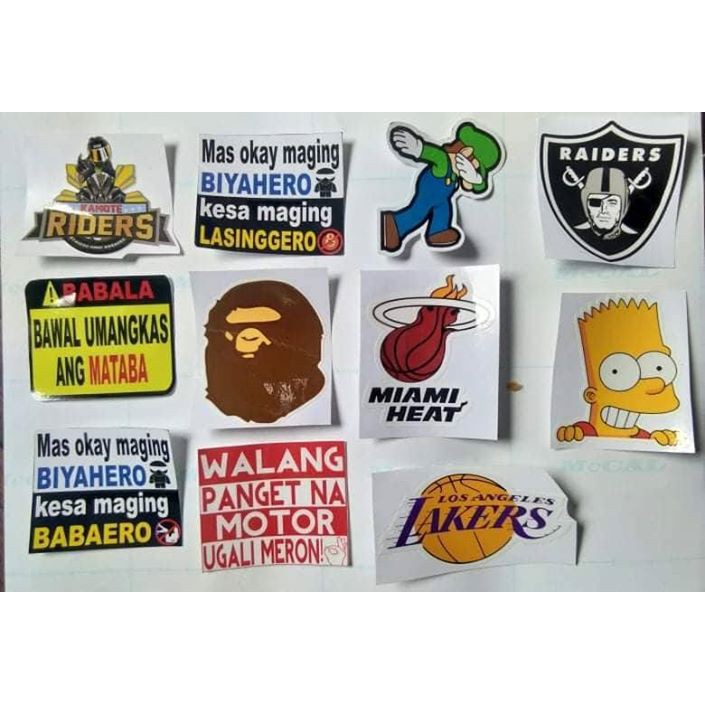 Thai Laminated Waterproof Stickers Minimum of 4pcs Part2 | Shopee ...