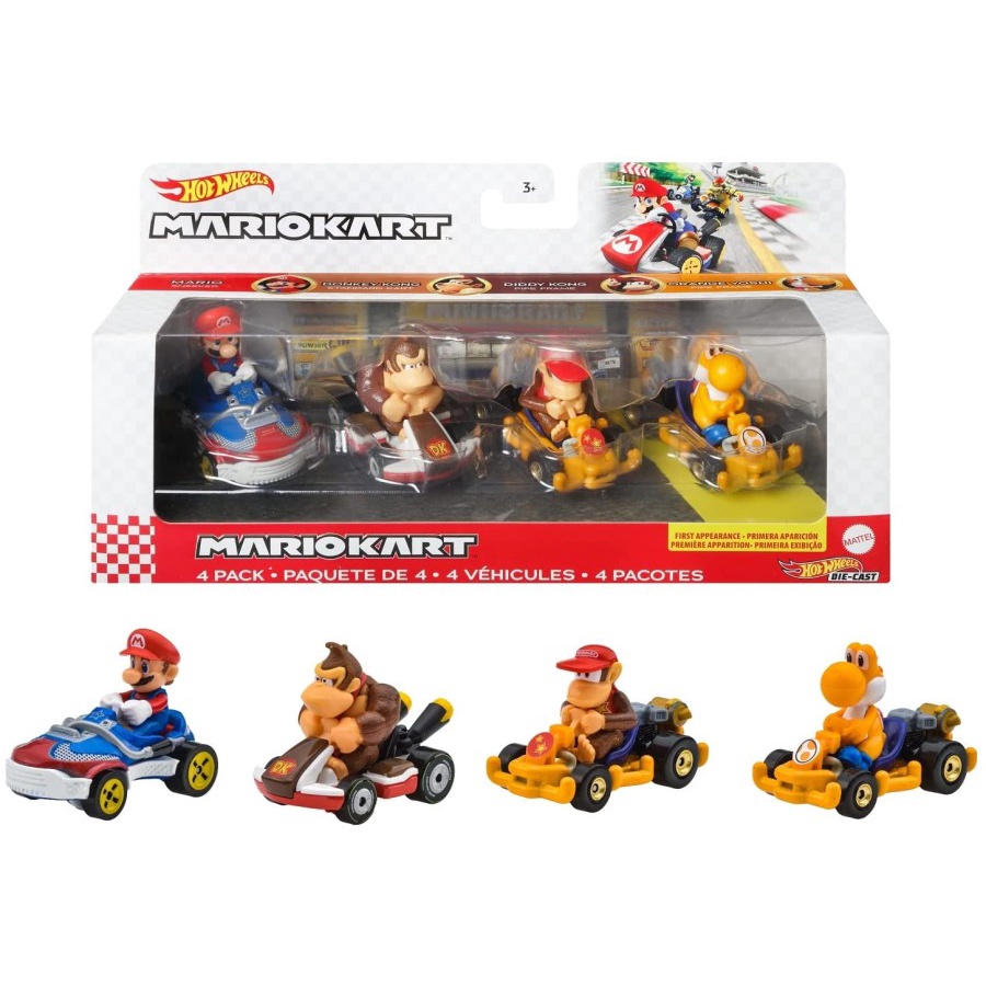 Hot Wheels Mario Kart 4 Pack Exclusive Orange Yoshi | Shopee Philippines