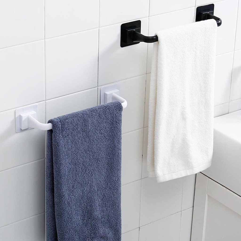 Towel Bar Bath Hanger Wall Mount Towel Rack Holder for Bathroom Kitchen ...