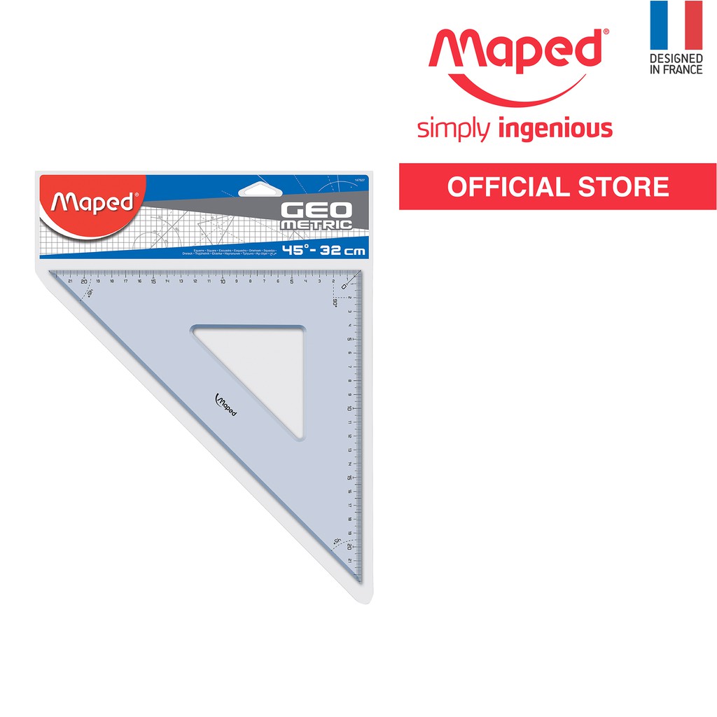 MAPED 45° Geometric Triangle Ruler | 32cm | 147527 | Shopee Philippines