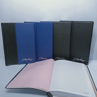 Sterling Clip Binder notebook 6x8.5 inches 9 fillers 16's Plain Leatherette  (cover color may vary)