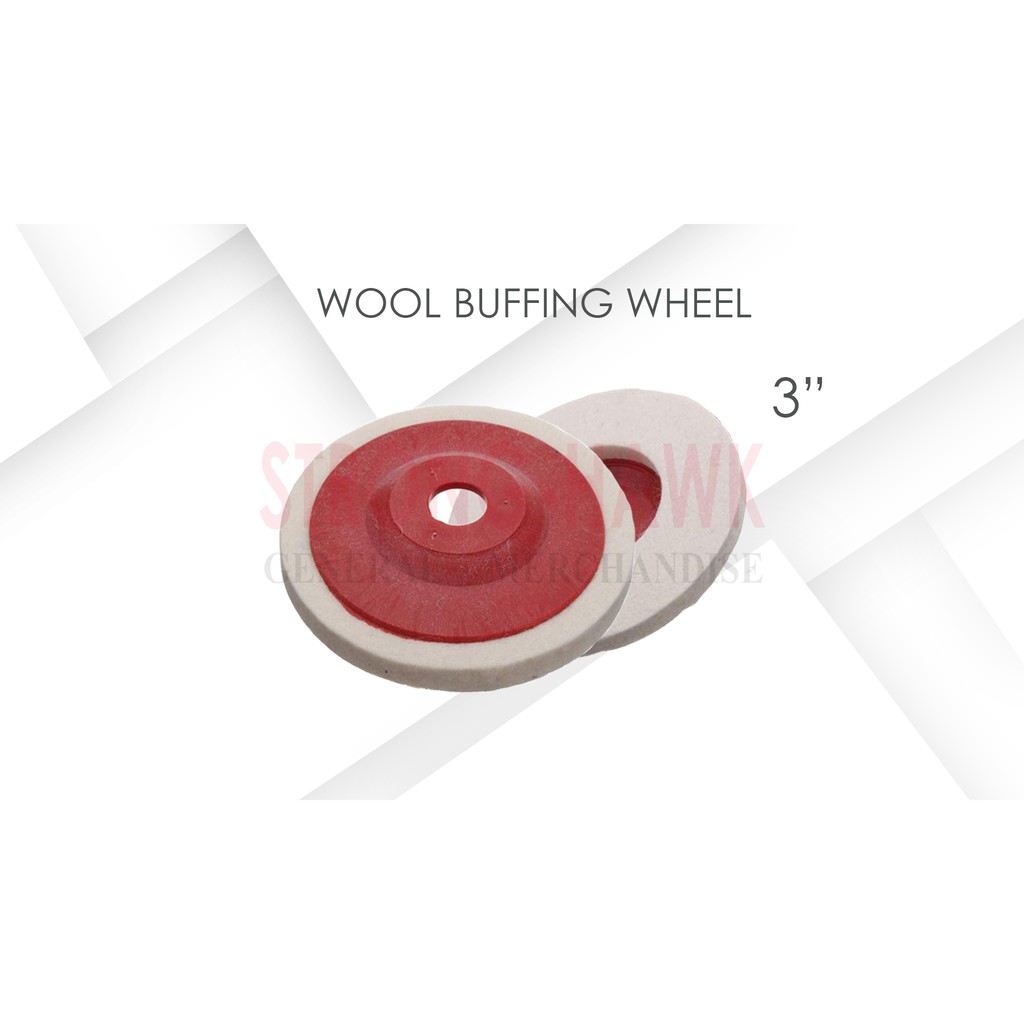 Wool Buffing Wheel Red 3.4 INCHES (2pcs) | Shopee Philippines
