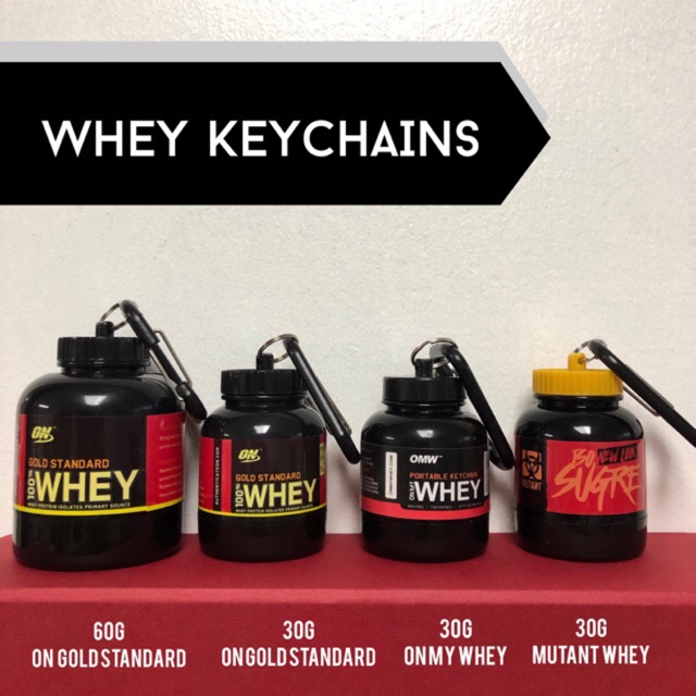 Restock On My Whey Mini Supplement Portable Keychain Container | Shopee ...