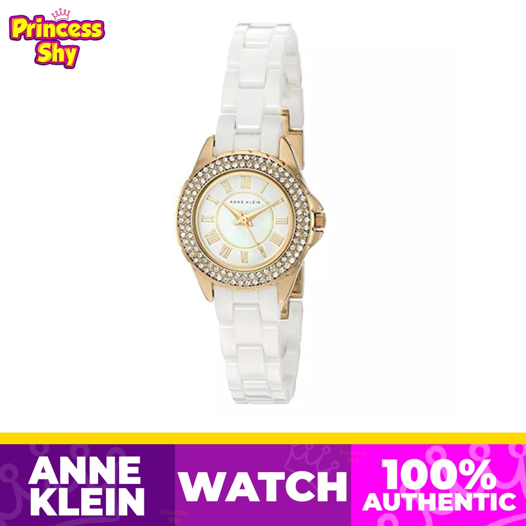 Anne klein ceramic hot sale watch with swarovski crystals