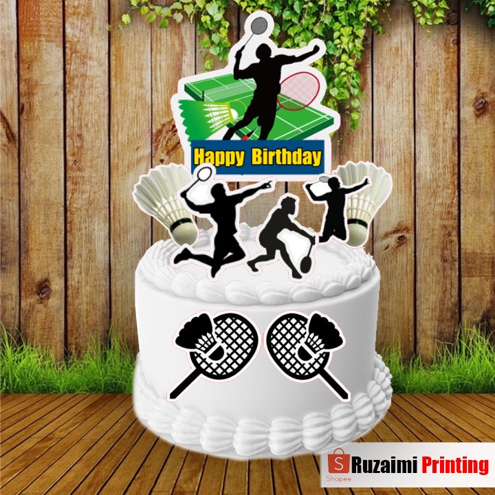 Badminton Cake Topper 001 | Shopee Philippines
