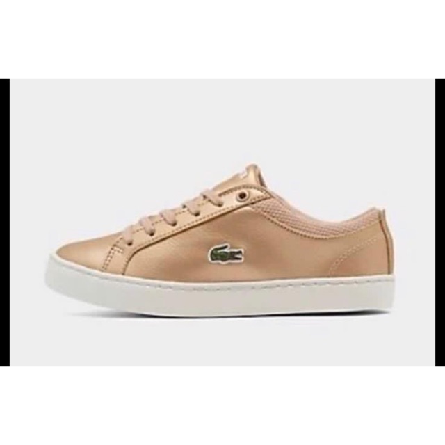 Gold sales lacoste shoes