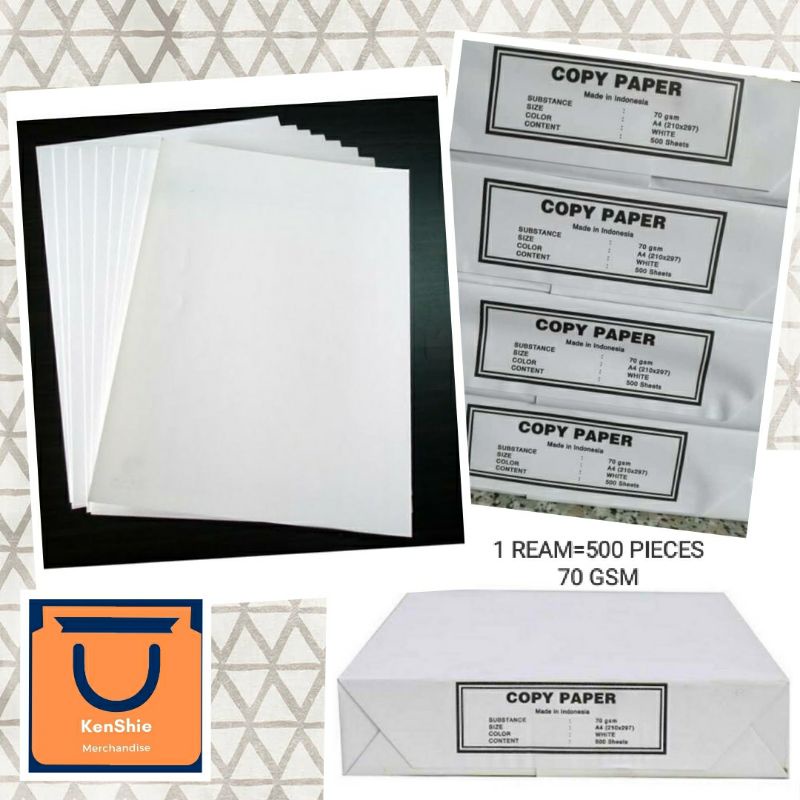 COPY PAPER SHORT BOND PAPER 8.5" X 11" (70GSM) Shopee Philippines