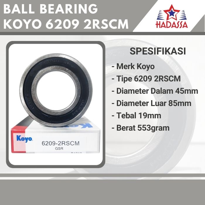 Ball Bearing Koyo 6209 2RSCM | Shopee Philippines