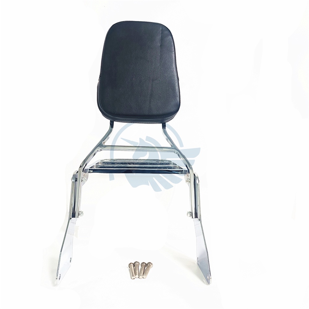 Black Motorcycle Passenger Backrest Sissy Bar - Compatible With Kawasaki Vulcan 400 VN400 & Vulcan 800 VN800