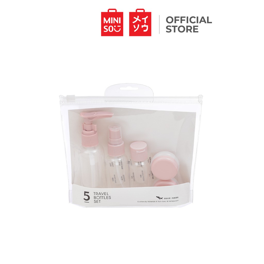Miniso Travel Bottle Set (5 Pcs Assorted) Shopee Philippines