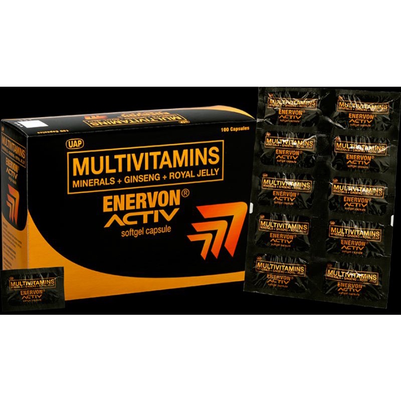 Enervon Activ (Multivitamins+Ginseng+Royal Jelly) x 10's Shopee