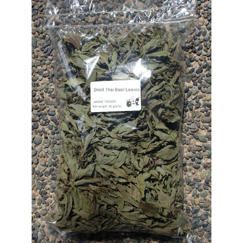 Dried Thai Basil Leaves