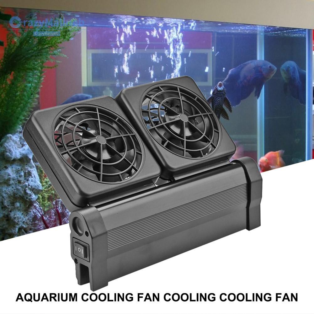 Crazymallueb Mini Aquarium Cooling Fan Farming Fish Tank Adjustable Low