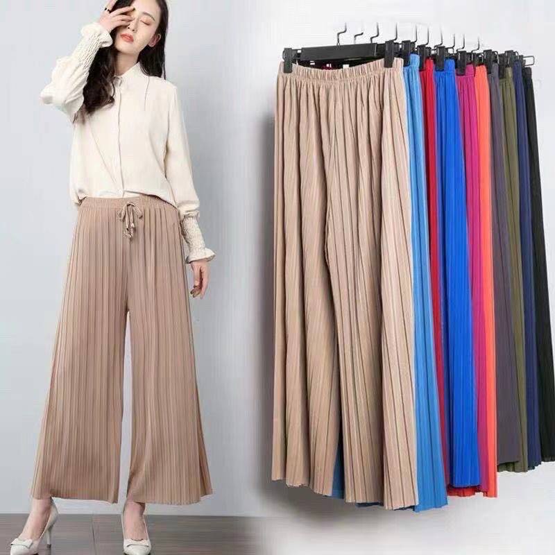 Lucky #L911 Korean Square Pants Chiffon for Women (M-XL) Plus Size High ...