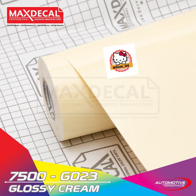Maxdecal 7500-G023 CREAM GLOSSY Stickers Stickers VINYL (Meran ...