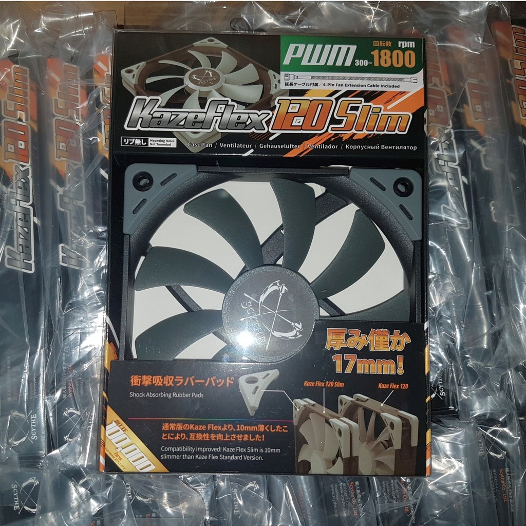 Scythe Kaze Flex 120 Slim 120mm PWM Cooling Fan 1800 RPM (Newer Model