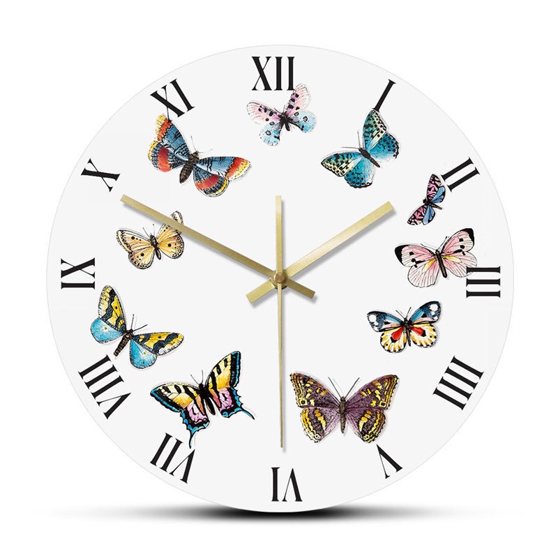 Factory Direct Sales Creative Colorful Butterfly And Roman Numerals 