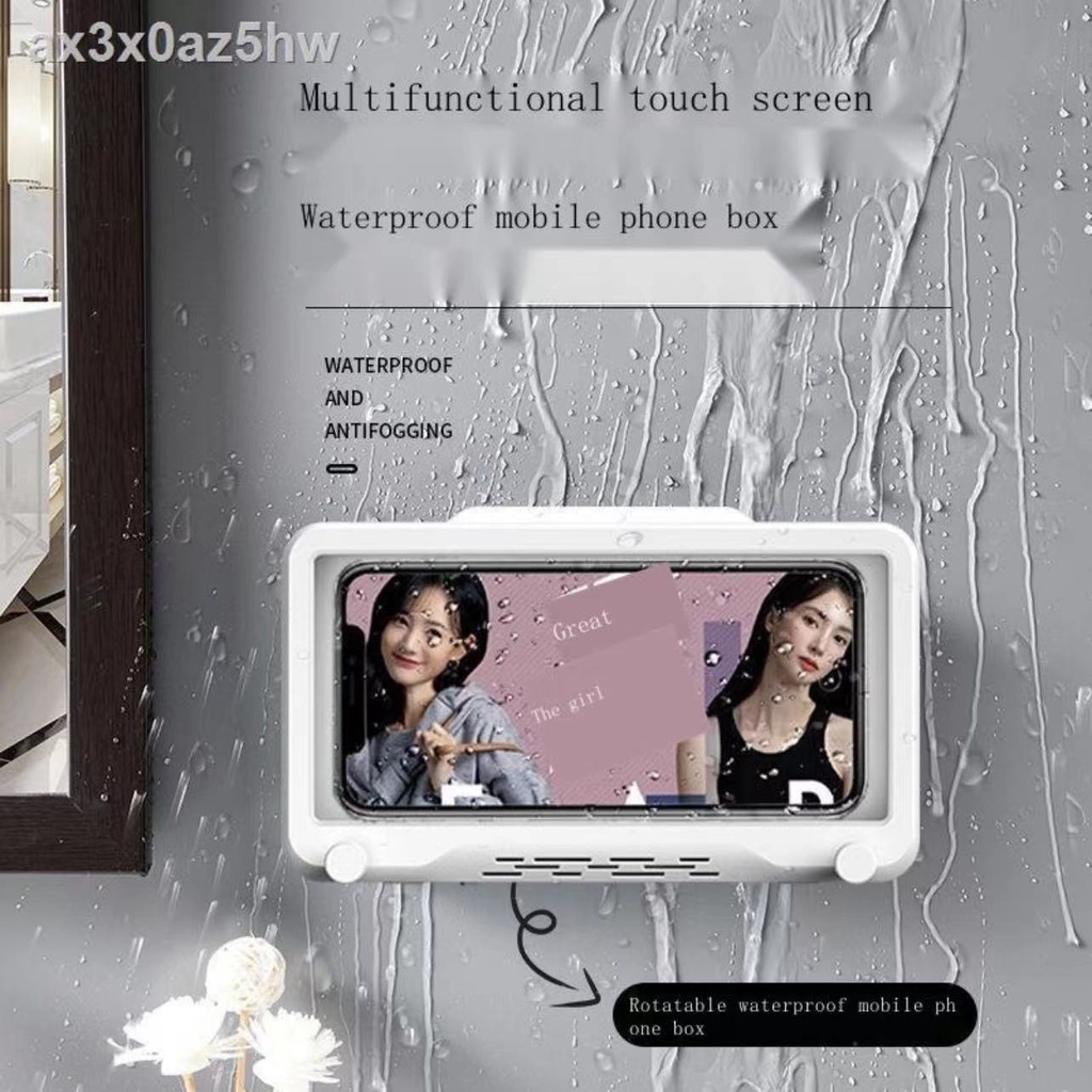 360 Wall Waterproof Phone Box Pouch Wall Mounted Holder Touch Screen ...