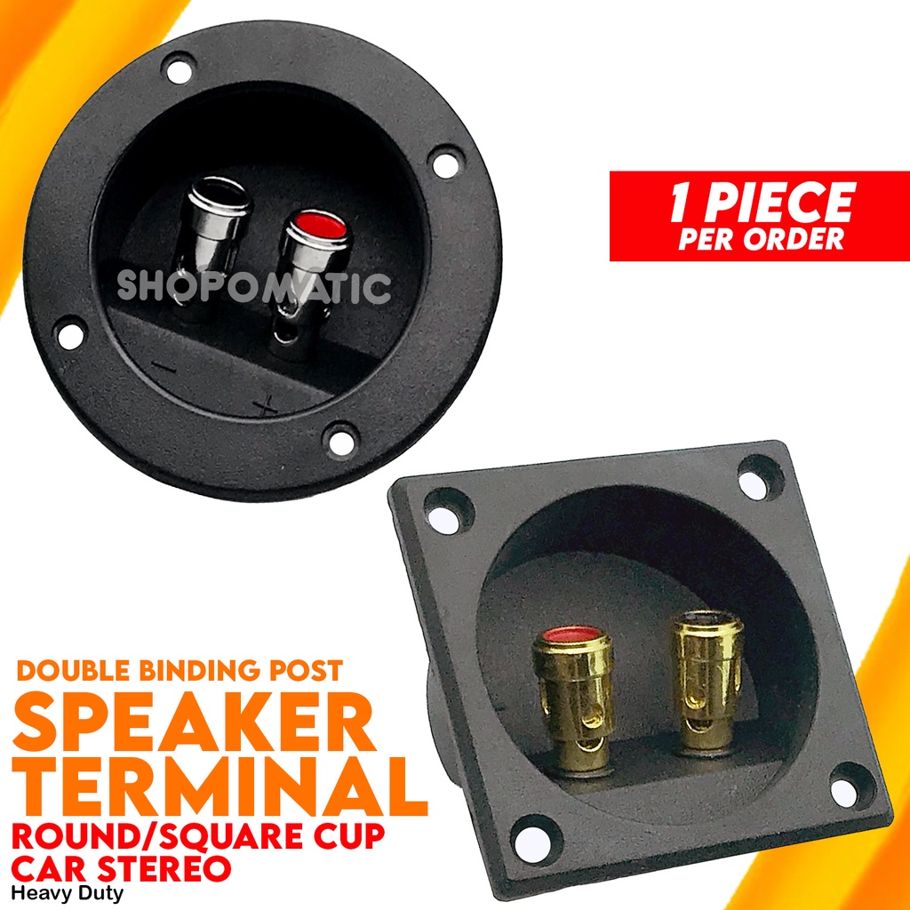 🟧Double Binding Post Type Round/Square Cup Car Stereo Speaker Box