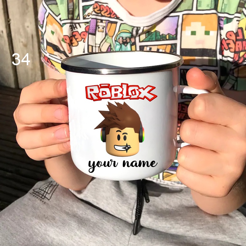 Free Add Roblox Name Print Enamel Coffee Mug Handle Drinkware Shopee