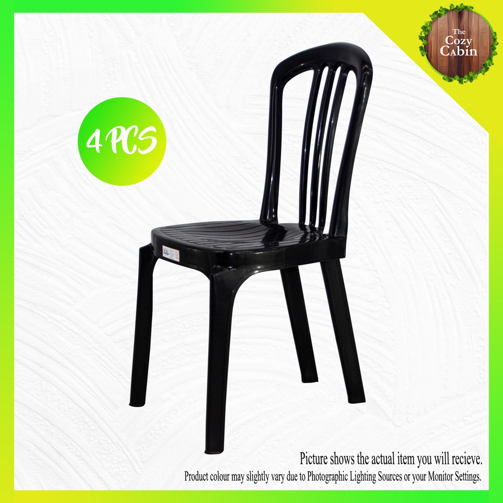 Black discount monoblock chair