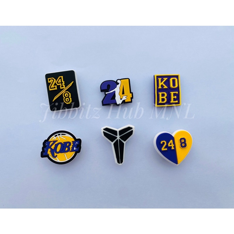 Jibbitz Kobe Bryant LA Lakers 24 8 Pins for Crocs Shoe Charms Accesories for Clogs