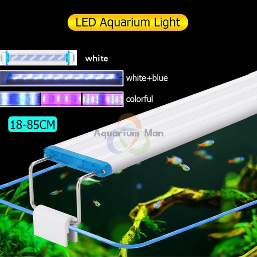LED Aquarium Lamp Aquatic Plant Light Tricolor Fish Tank Ligh 1885cm 6