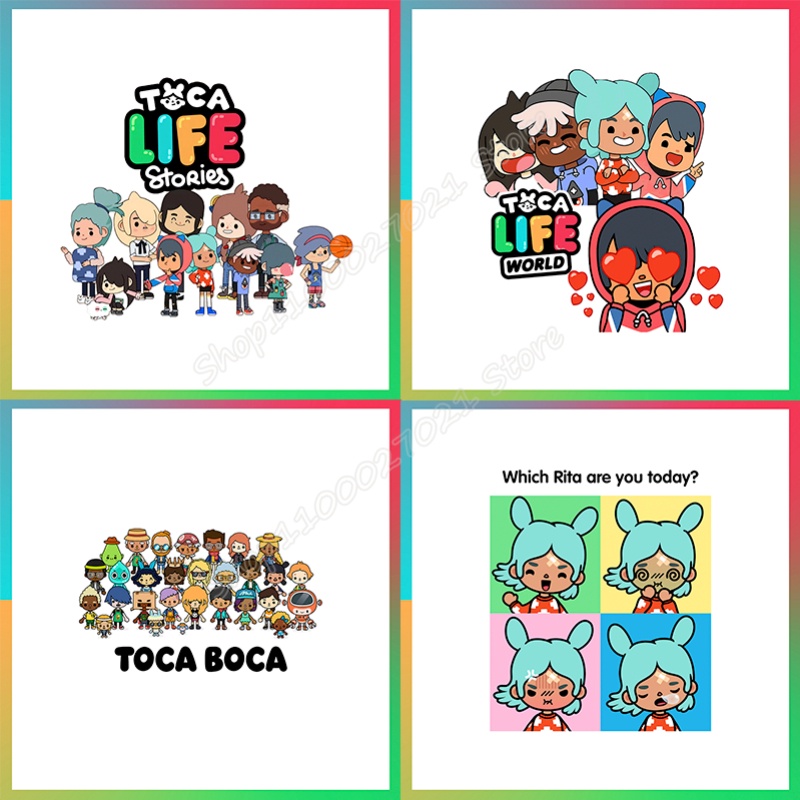 Toca Life: World Heat Transfer Stickers Washable Kid T-Shirt Pants ...