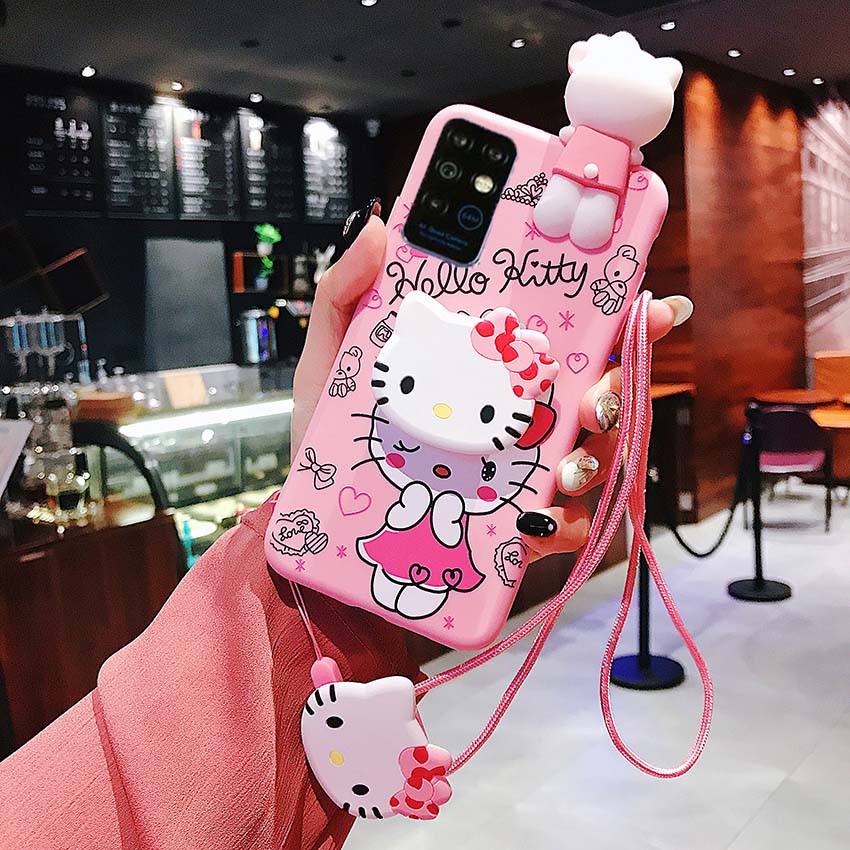 3D Cartoon Cute Hello Kitty Case for Realme C53 C55 with Holder Stand ...