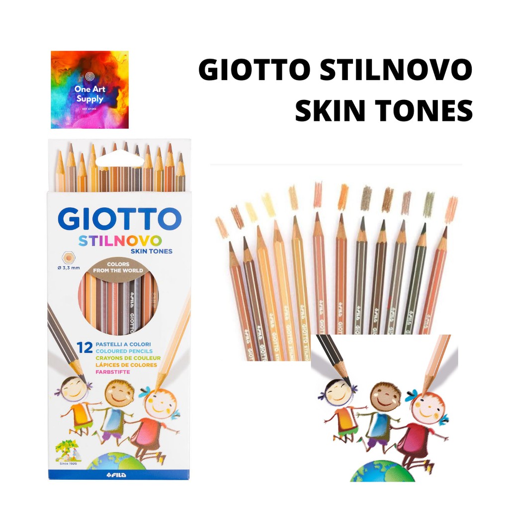 Giotto STILNOVO Skin Tones Carboard 12 Colors | Shopee Philippines
