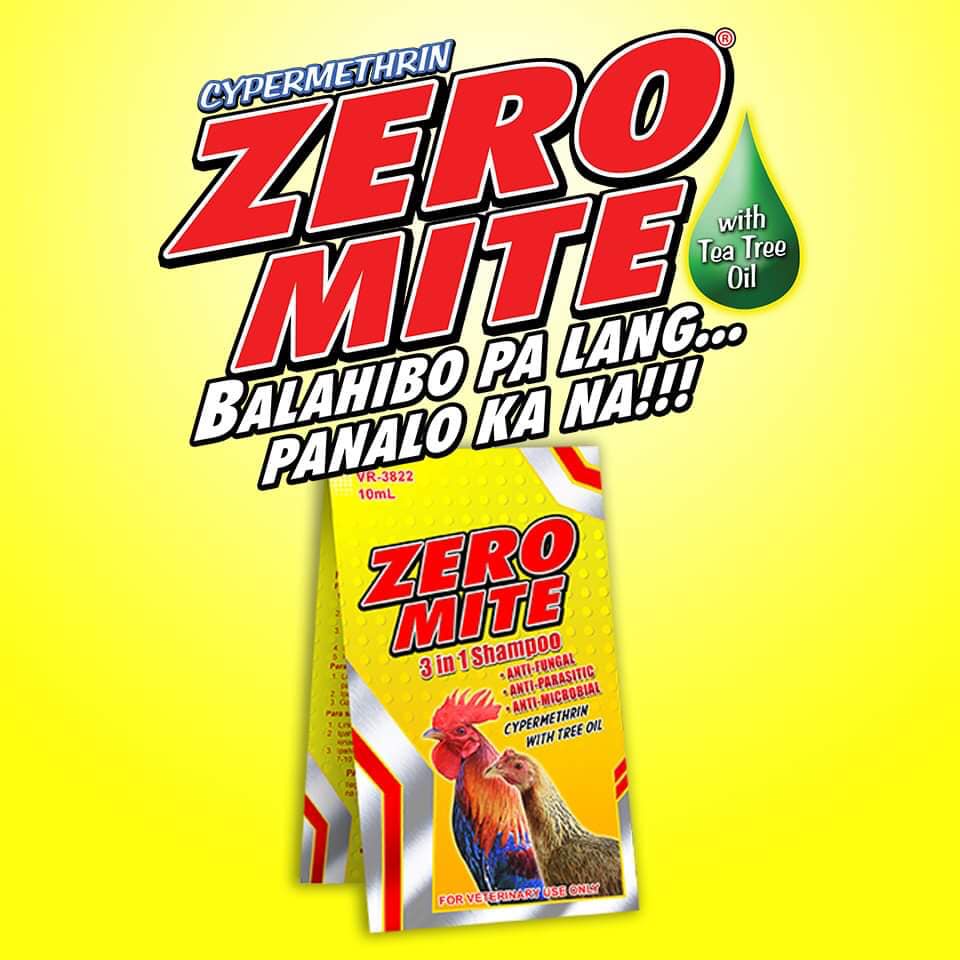 [FCR AGRIVET] ZERO MITE Gamefowl Bug Shampoo (24 x 10mL Sachets) Sold