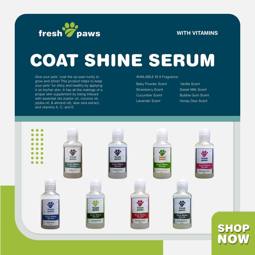 Fresh Paws Dog & Cat Coat Shine Serum 60 mL (New Improved Formula
